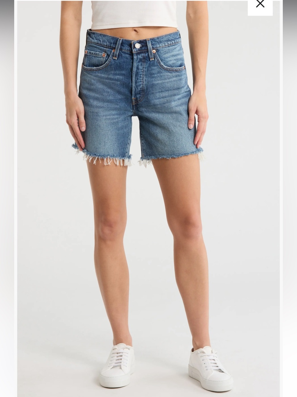 NEW REVOLVE 501 Levi’s 93’ Button Fly Cut Off Relaxed fit Denim Shorts, Size 30